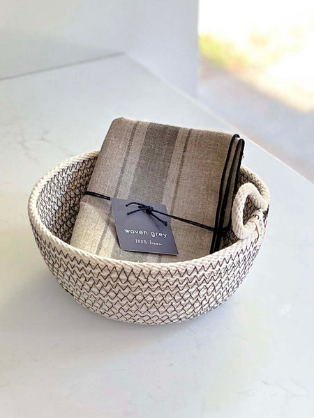Cotton Basket + Tea Towel