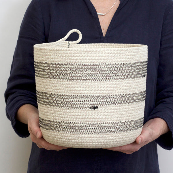 Modern Woven Planter Basket, 10 x 9”